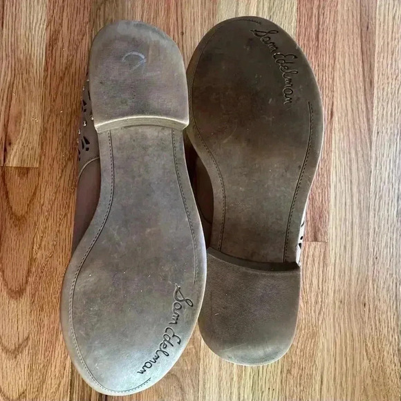 Sam Edelman Tan Jayna Cut Out Studded Lace Up Oxfords Size 6 Womens Beige - Picture 8 of 8